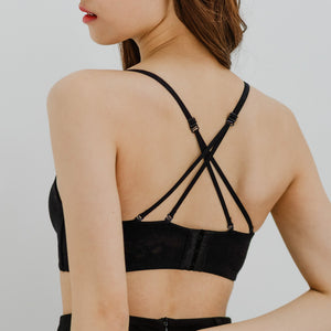 Lift It Up! V2.0 Lace 100% Non-Slip Super Push Up Strapless Wireless Bra in Black