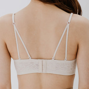 Lift It Up! V2.0 Lace 100% Non-Slip Super Push Up Strapless Wireless Bra in Soft Ivory