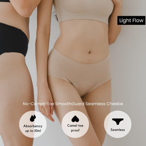 No-Camel-Toe SmoothGuard Mid-Rise Seamless Cheekie in Buttery Black