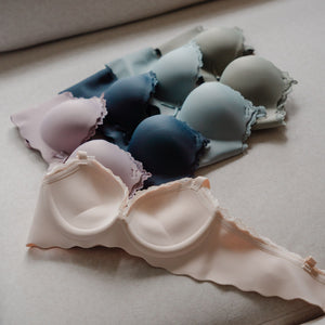 Perky Lift! Lash-Lace Seamless Push Up Wireless Bra in Sunset Sage