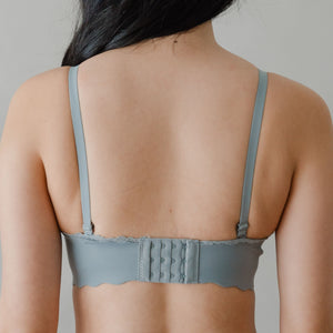 Perky Lift! Lash-Lace Seamless Push Up Wireless Bra in Sunset Blue