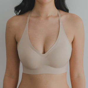 air-ee V-Neck Seamless Pullover Bra (Signature Edition) in Almond Nude