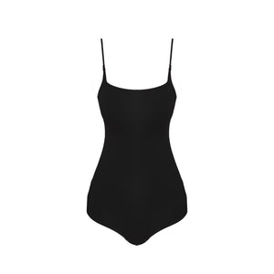 air-ee Square Neck Seamless Bodysuit (Signature Edition) in Black