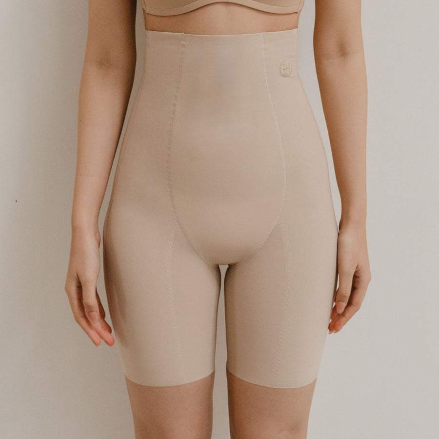 Contour-Sculptor! Butt Lifting Strong Compression Shapewear Shortie in Nude