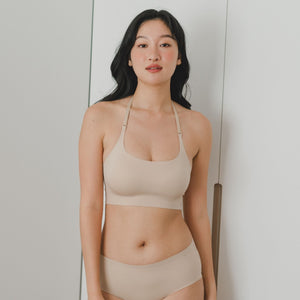 air-ee Scoop Neck Seamless Pullover Bra (Signature Edition) in Almond Nude