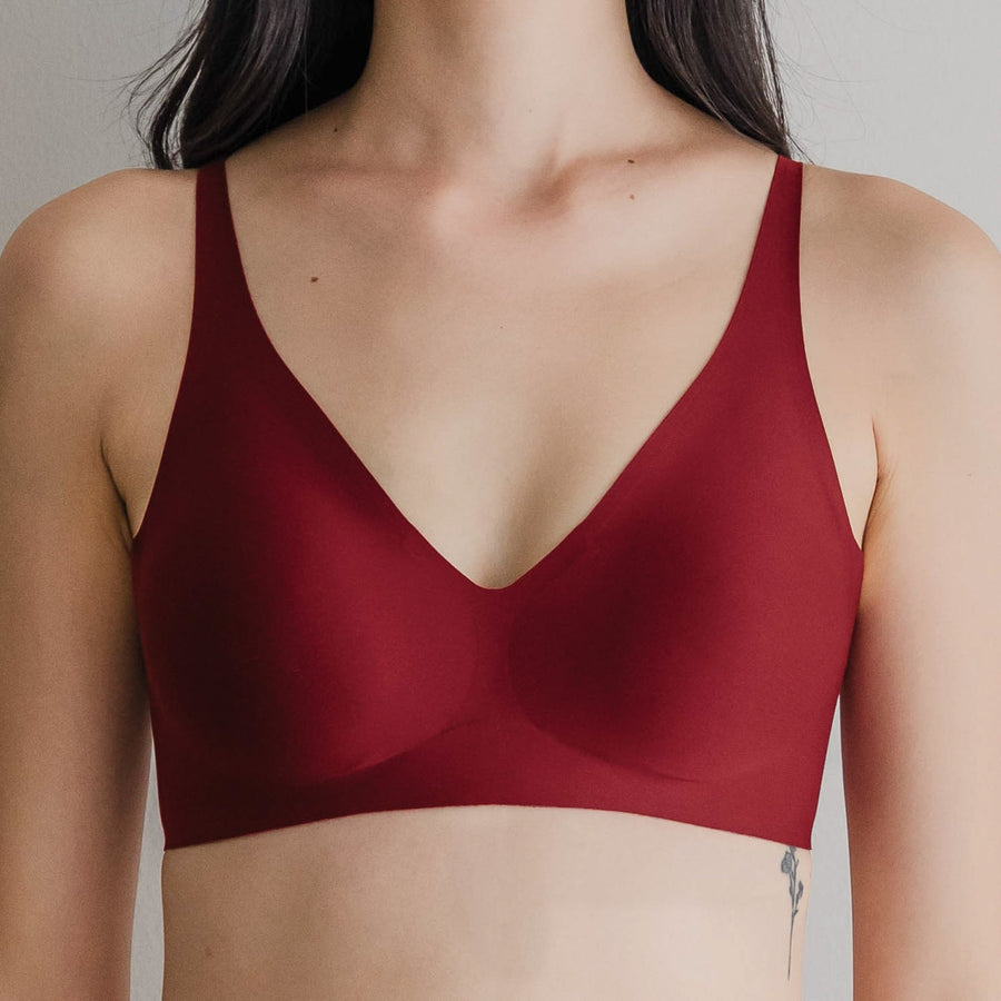 air-ee Seamless Bra in Cherry - V-Neck (Signature Edition) *Limited Edition