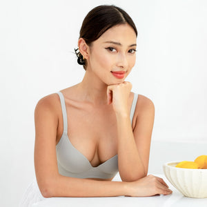 Contour Lift! Seamless Push Up Wireless Bra in Misty Grey
