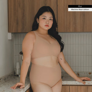 Forme+ V-plunge Wireless Seamless Bra (Machine Wash Edition) in Toffee
