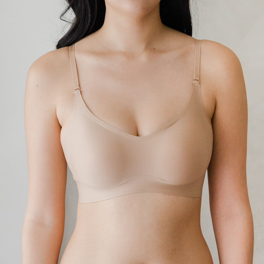 Air-ee Seamless Bra in Milk Tea - Thin Straps (Signature Edition)