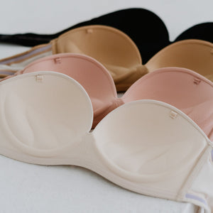 5th Gen 100% Non-Slip Strapless Wireless Bra in Toffee Cream