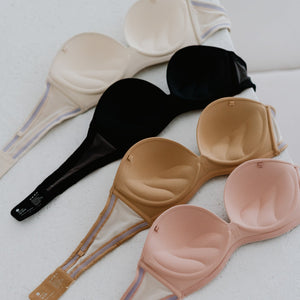 5th Gen 100% Non-Slip Strapless Wireless Bra in Black
