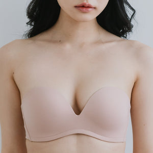 5th Gen 100% Non-Slip Strapless Wireless Bra in Strawberry Cream