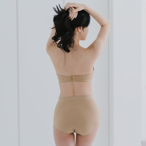 5th Gen 100% Non-Slip Strapless Wireless Bra in Toffee Cream
