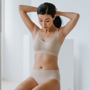 Air-ee Seamless Bra in Almond Nude - Thick Straps (Signature Edition)