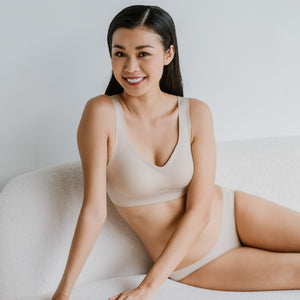 Air-ee Seamless Bra in Almond Nude - Thick Straps (Signature Edition)