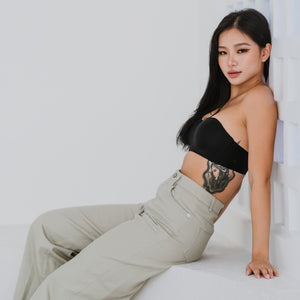 Full Scoop! Seamless Lightly-lined Anti-slip Strapless Wireless Bra in Black