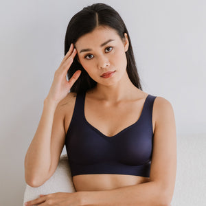 Air-ee Seamless Bra in Midnight Blue - Thick Straps (Signature Edition)