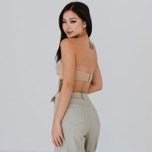 Full Scoop! Seamless Lightly-lined Anti-slip Strapless Wireless Bra in Biscotti Nude