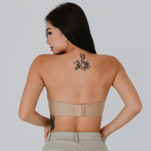 Full Scoop! Seamless Lightly-lined Anti-slip Strapless Wireless Bra in Biscotti Nude