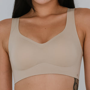 Air-ee Seamless Bra in Almond Nude - Thick Straps (Signature Edition)