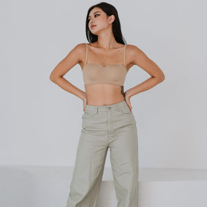 Full Scoop! Seamless Lightly-lined Anti-slip Strapless Wireless Bra in Biscotti Nude