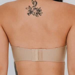 Full Scoop! Seamless Lightly-lined Anti-slip Strapless Wireless Bra in Biscotti Nude