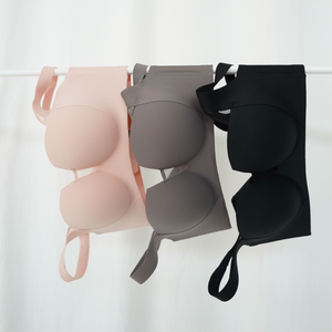 Oompharific! Anti-Slip Super Push Up Seamless Wireless Bra in Pinkish Nude