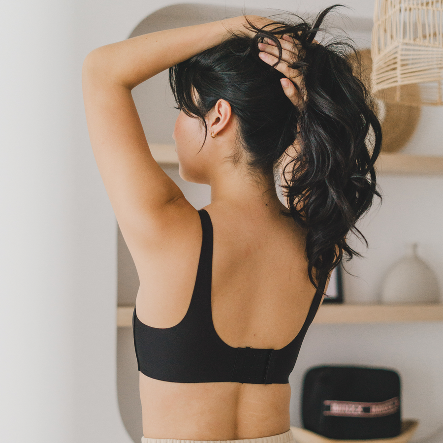 Oompharific! Anti-Slip Super Push Up Seamless Wireless Bra in Black