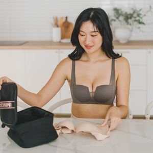 Oompharific! Anti-Slip Super Push Up Seamless Wireless Bra in Cocoa Latte