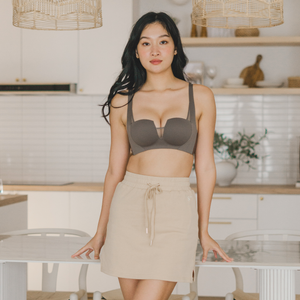 Oompharific! Anti-Slip Super Push Up Seamless Wireless Bra in Cocoa Latte