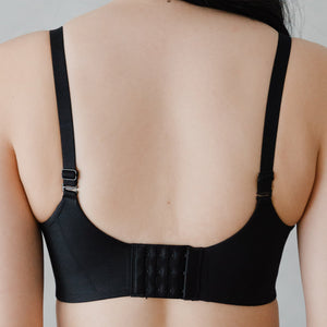 Bulge-Free! Contour Comfort Super Push Up Seamless Wireless Bra in Black