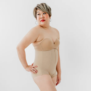 Max Sculptor! 2-in-1 High Compression Shapewear Cheekie in Nude