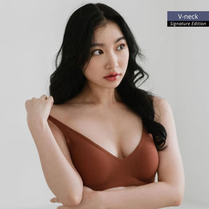 Air-ee Seamless Bra in Cocoa Milk - V-Neck (Signature Edition)