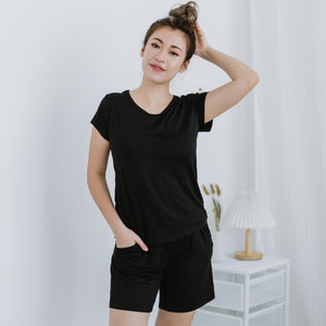 Everyday Modal® Fabric Loungewear set in Black (Size S Only)