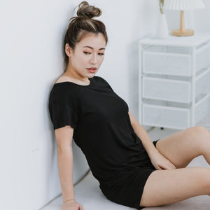 Everyday Modal® Fabric Loungewear set in Black (Size S Only)