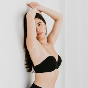 5th Gen 100% Non-Slip Strapless Wireless Bra in Black