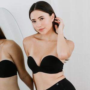 5th Gen 100% Non-Slip Strapless Wireless Bra in Black
