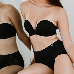5th Gen 100% Non-Slip Strapless Wireless Bra in Black