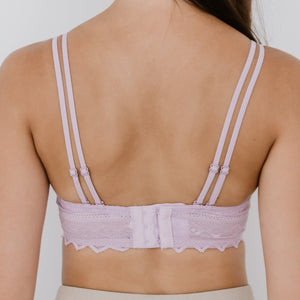 Lace Contour Super Push Up Wireless Bra in Lilac