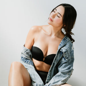 LIFT IT UP! V2.0 100% Non-Slip Super Push Up Strapless Wireless Bra in Black