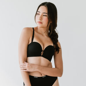 LIFT IT UP! V2.0 100% Non-Slip Super Push Up Strapless Wireless Bra in Black