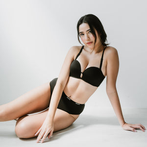 LIFT IT UP! V2.0 100% Non-Slip Super Push Up Strapless Wireless Bra in Black