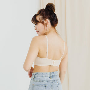 *RESTOCKED* LIVE FREE! Lightly-Lined 100% Non-Slip Strapless Wireless Bra in Nude