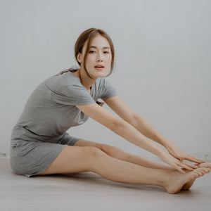 Everyday Bra-less Modal® Fabric Loungewear set in Gray (With in-built cups)