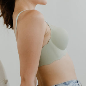 Perk Me Up! Seamless Super Push Up Wireless Bra in Matte Sage