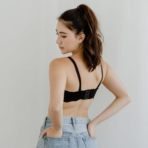 Perk Me Up! Seamless Super Push Up Wireless Bra in Matte Black