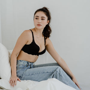 Perk Me Up! Seamless Super Push Up Wireless Bra in Matte Black