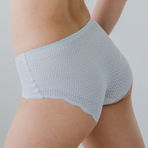 air-ee Lace Mid-Rise Seamless Cheekie in Cotton Candy Blue (Signature Edition)