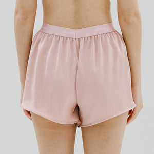 Luxurious Cooling Crease-less Satin Shorts V2.0 in Shimmering Blush