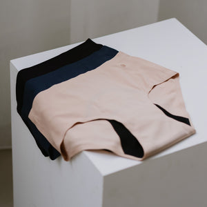 Hello Period! Seamless High-Rise Cheekie in Buttery Midnight Teal